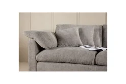 VIND Sofa Med Sjeselong-Hjørnesofa Amalfi Mørk grå Mørkegrå