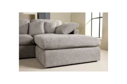 VIND Sofa Med Sjeselong-Hjørnesofa Amalfi Mørk grå Mørkegrå