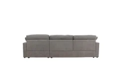 VIND Sofa Med Sjeselong-Hjørnesofa Amalfi Mørk grå Mørkegrå