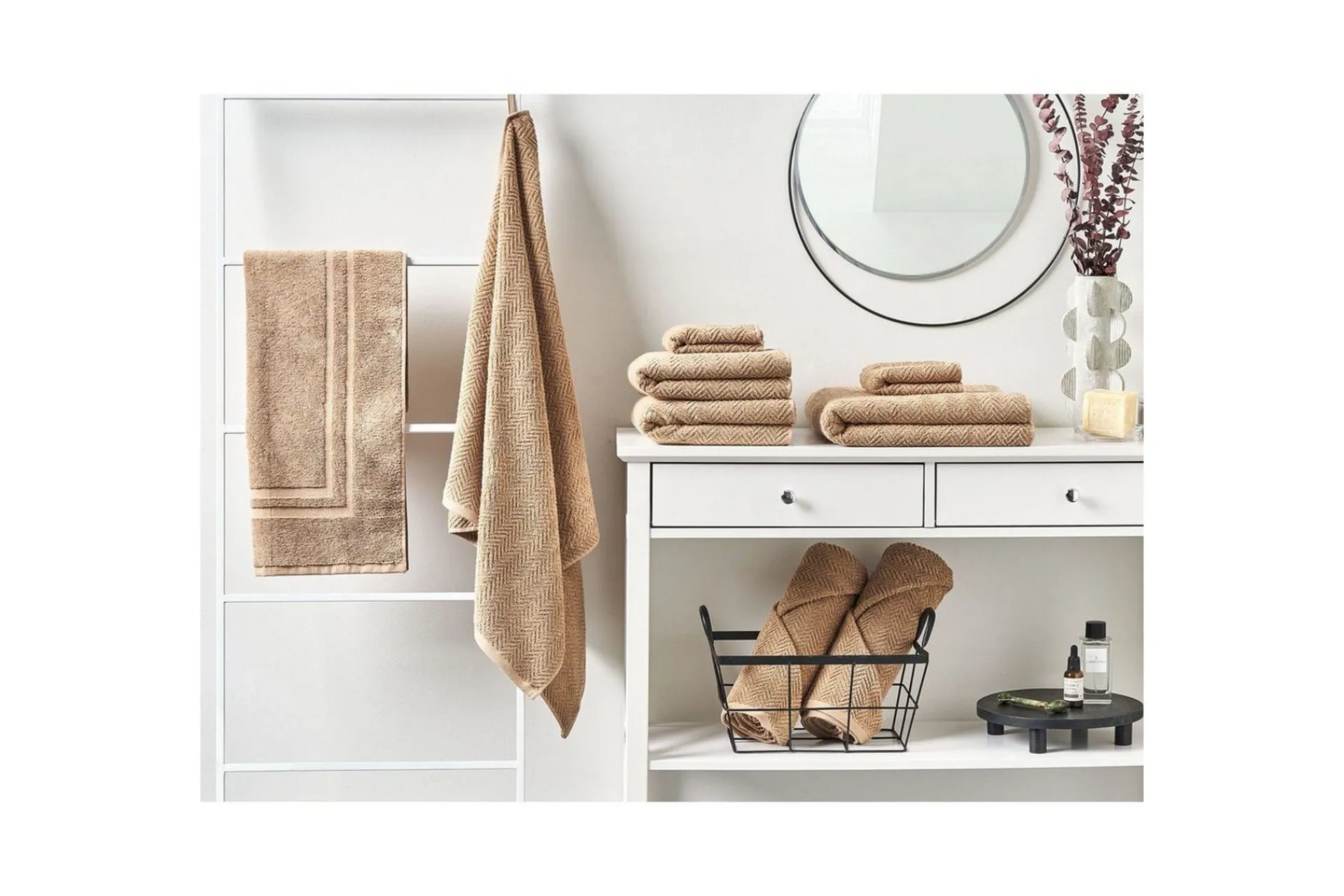 Håndklær-Håndkle Mitiaro sett á 9 Beige
