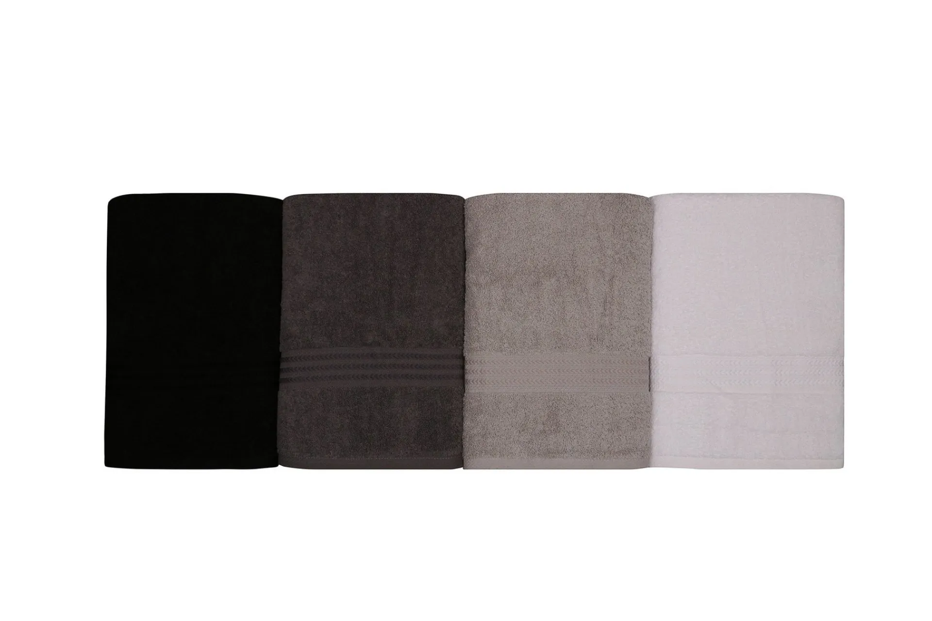 Håndklær Og Badehåndkle|Morgenkåpe & Badekåpe-Hobby Badehåndkle 70x140 cm 4-pk Hvit/Grå/Mørkegrå/Svart