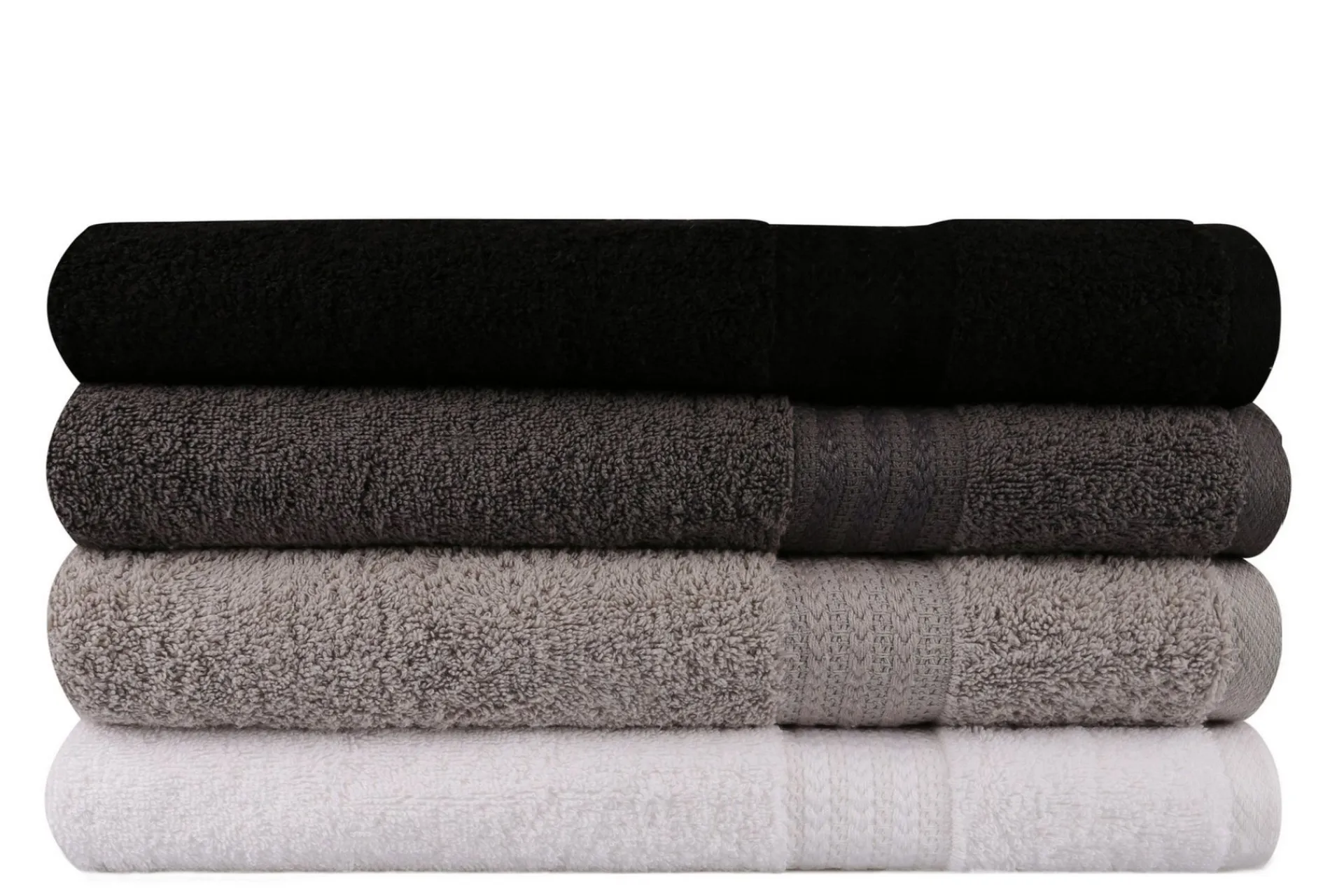Håndklær Og Badehåndkle|Morgenkåpe & Badekåpe-Hobby Badehåndkle 70x140 cm 4-pk Hvit/Grå/Mørkegrå/Svart