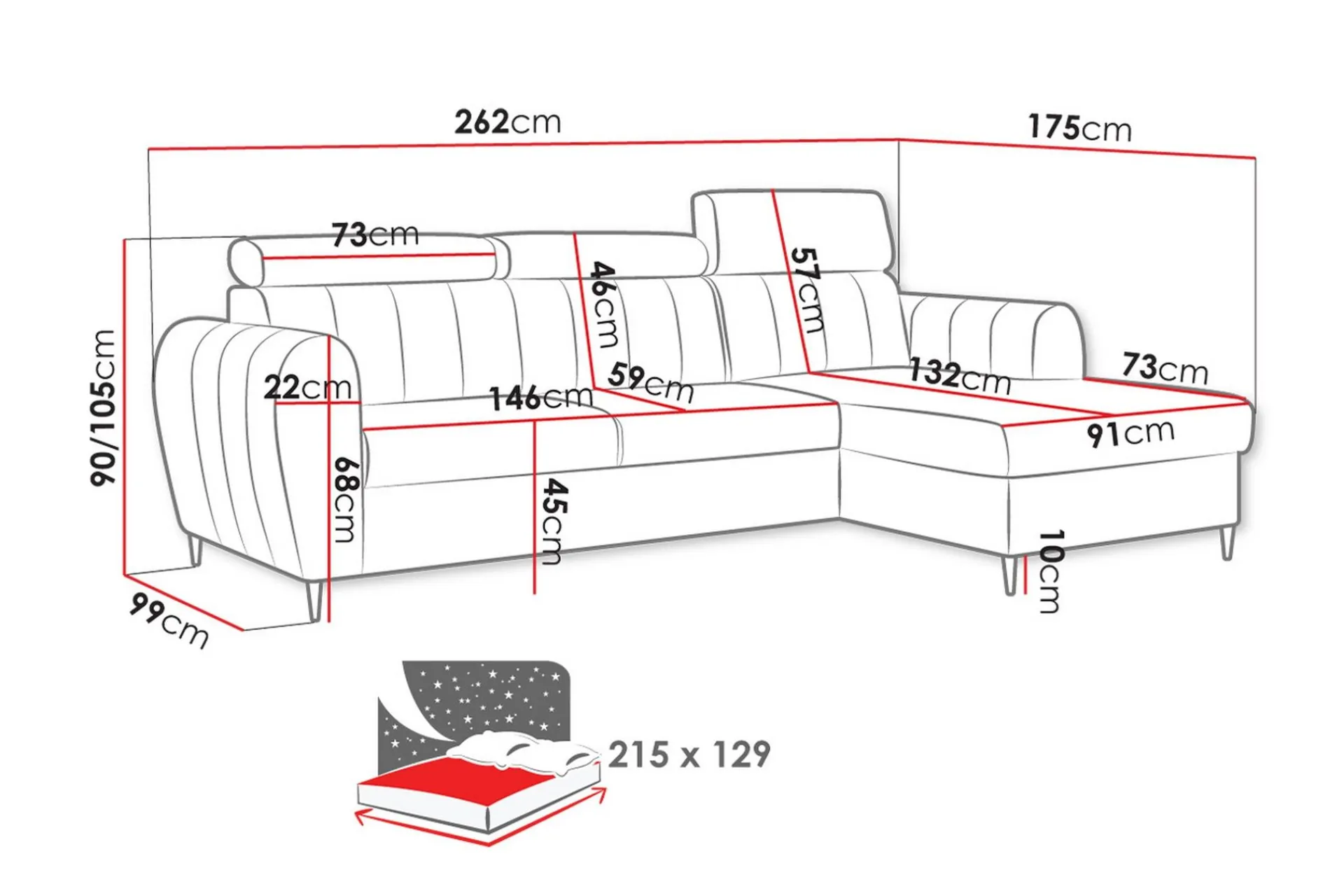 Sofa Med Sjeselong-Hoffman Sofa med Sjeselong 3-seter Beige