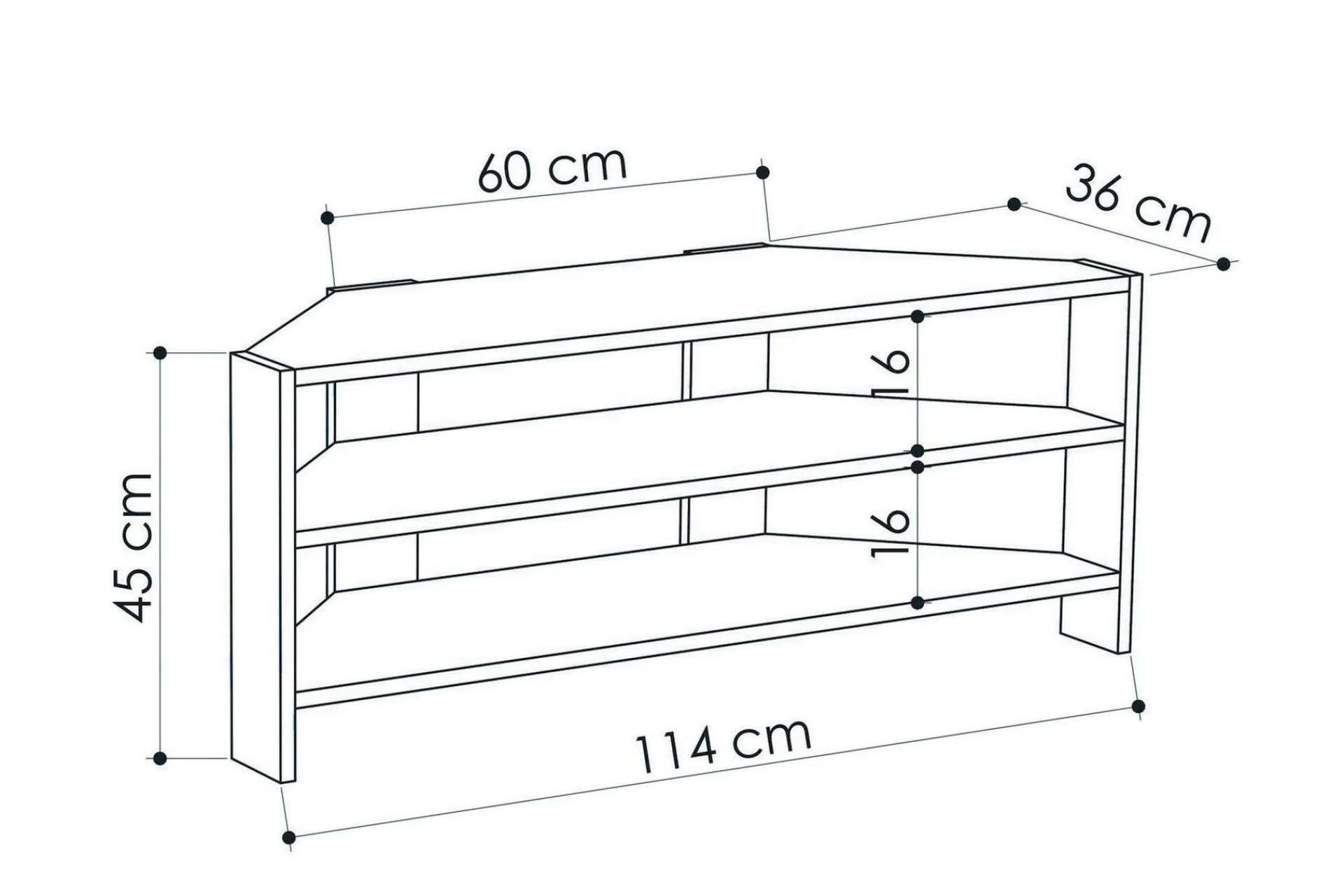 Homitis TV-benk 114 cm