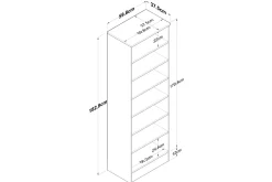Oppbevaringsskap|Skap-Hooda Highboard 59,8x182,8 cm Hvit