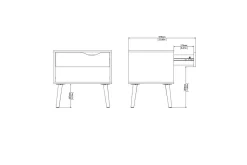Tvilum Hostafranc Sengebord 50,2 cm