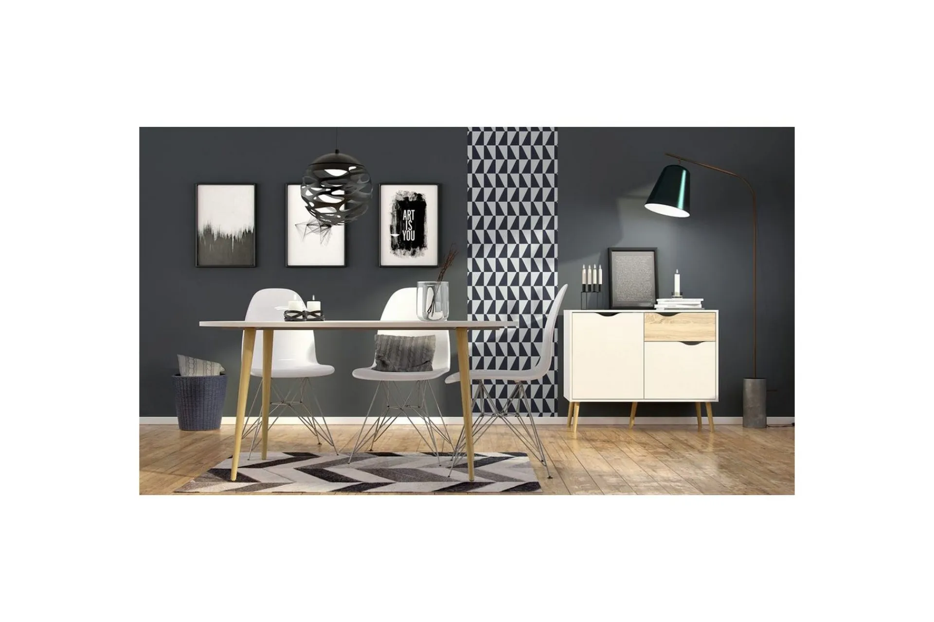 Tvilum Sideboard & Skjenker-Hostafranc Skjenk 98,7 cm Hvit