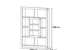 Bokhylle-Hovdane Bokhylle 109 cm Gul,Hvit