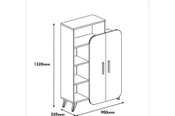 Skap-Hovdane Klesskap 90 cm Brun