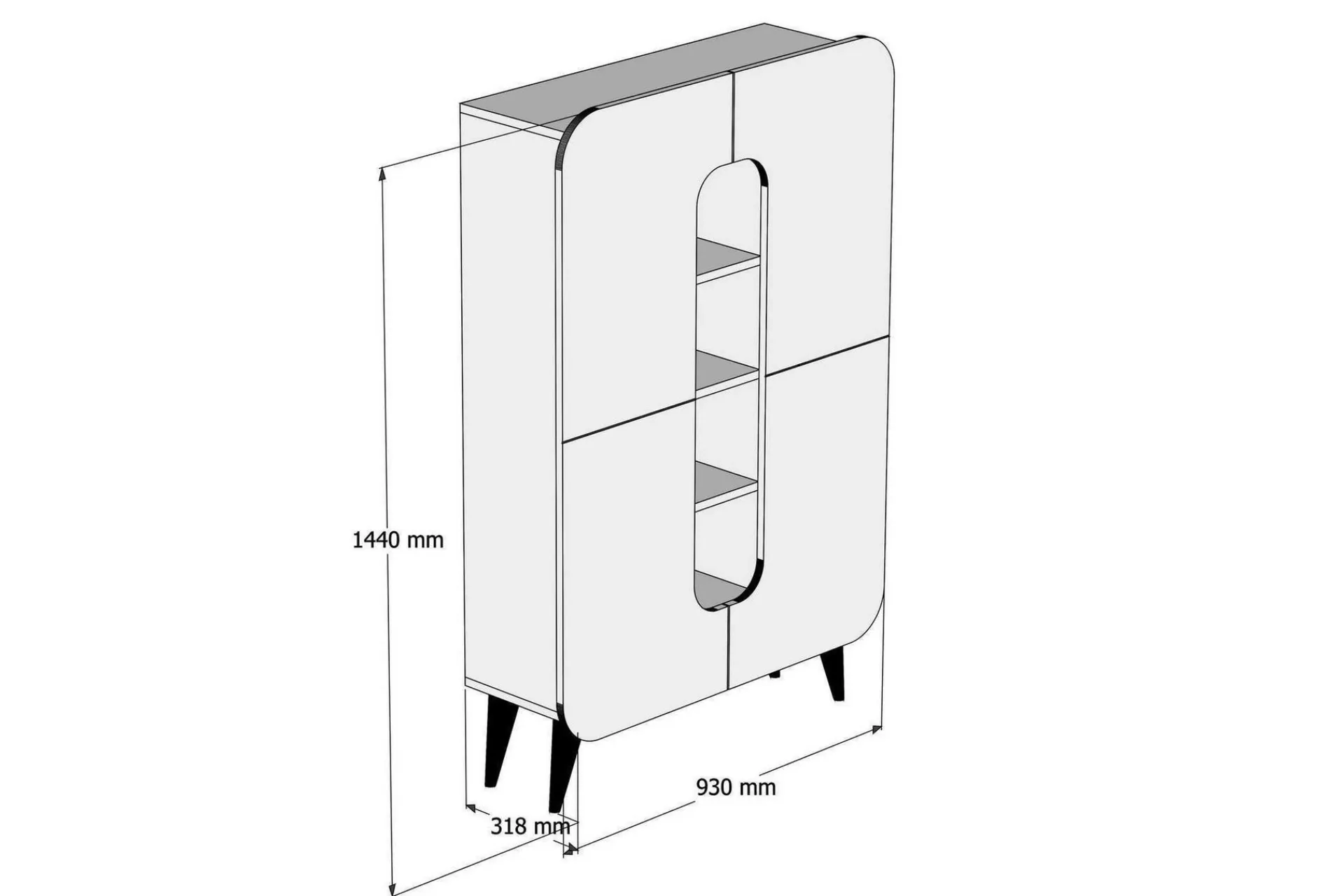 Hovdane Klesskap 108 cm