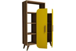 Oppbevaringsskap|Skap-Hovdane Klesskap 90 cm Brun,Gul