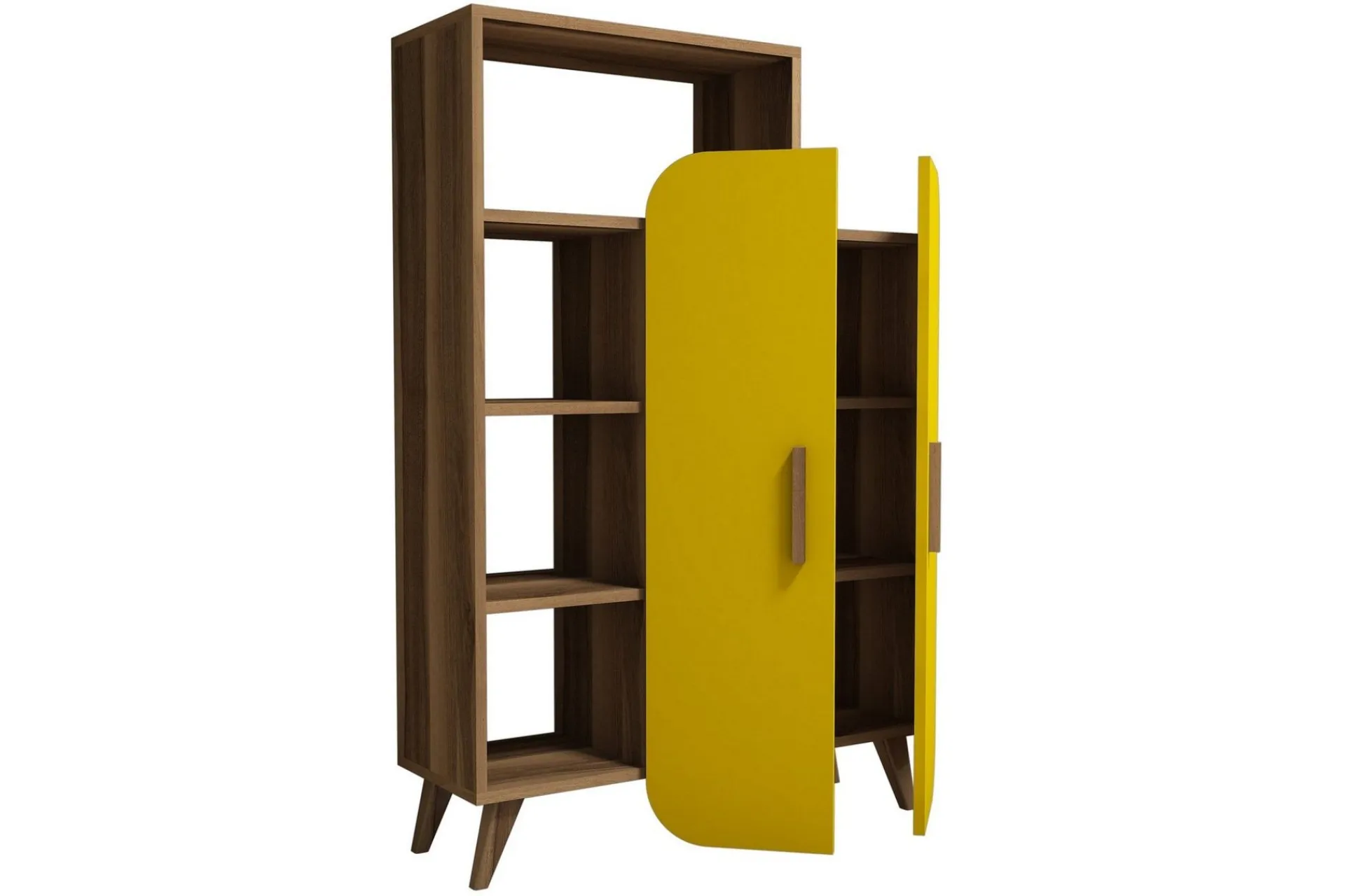 Oppbevaringsskap|Skap-Hovdane Klesskap 90 cm Brun,Gul