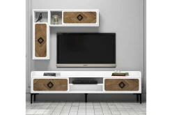 Tv-Møbelsett-Hovdane TV-Benk 180 cm Brun,Hvit
