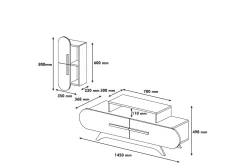 Tv-Møbelsett-Hovdane TV-Benk 145 cm Brun