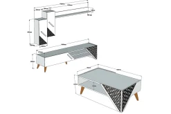 Tv-Møbelsett-Hovdane TV-Møbelsett 180 cm Brun