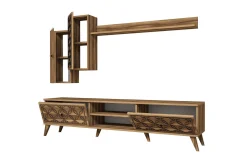 Tv-Møbelsett-Hovdane TV-møbelsett 180 cm Mørkebrun
