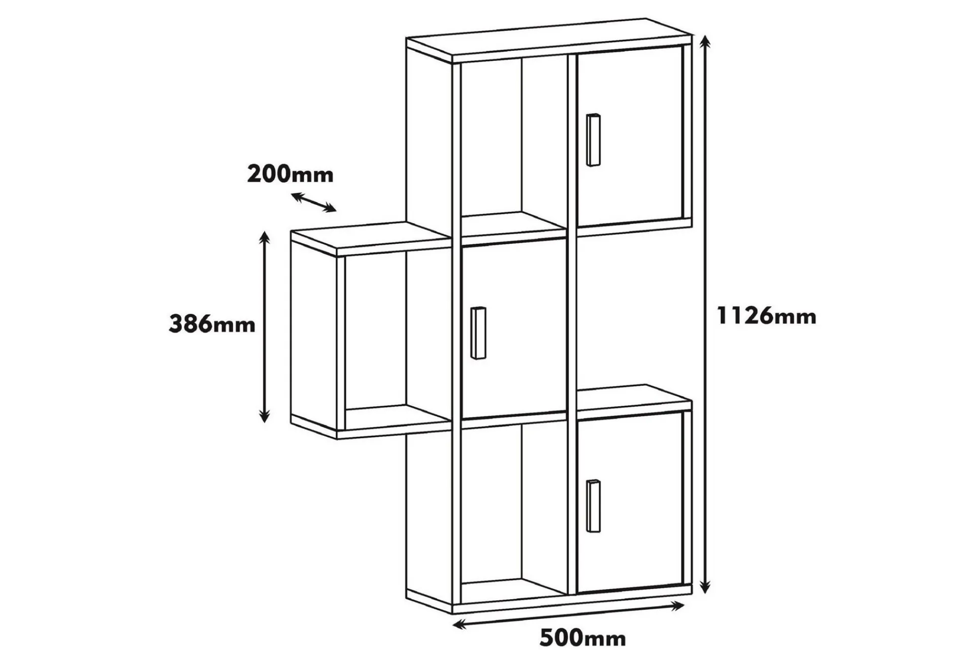 Vegghylle-Hovdane Vegghylle 75 cm Brun,Hvit