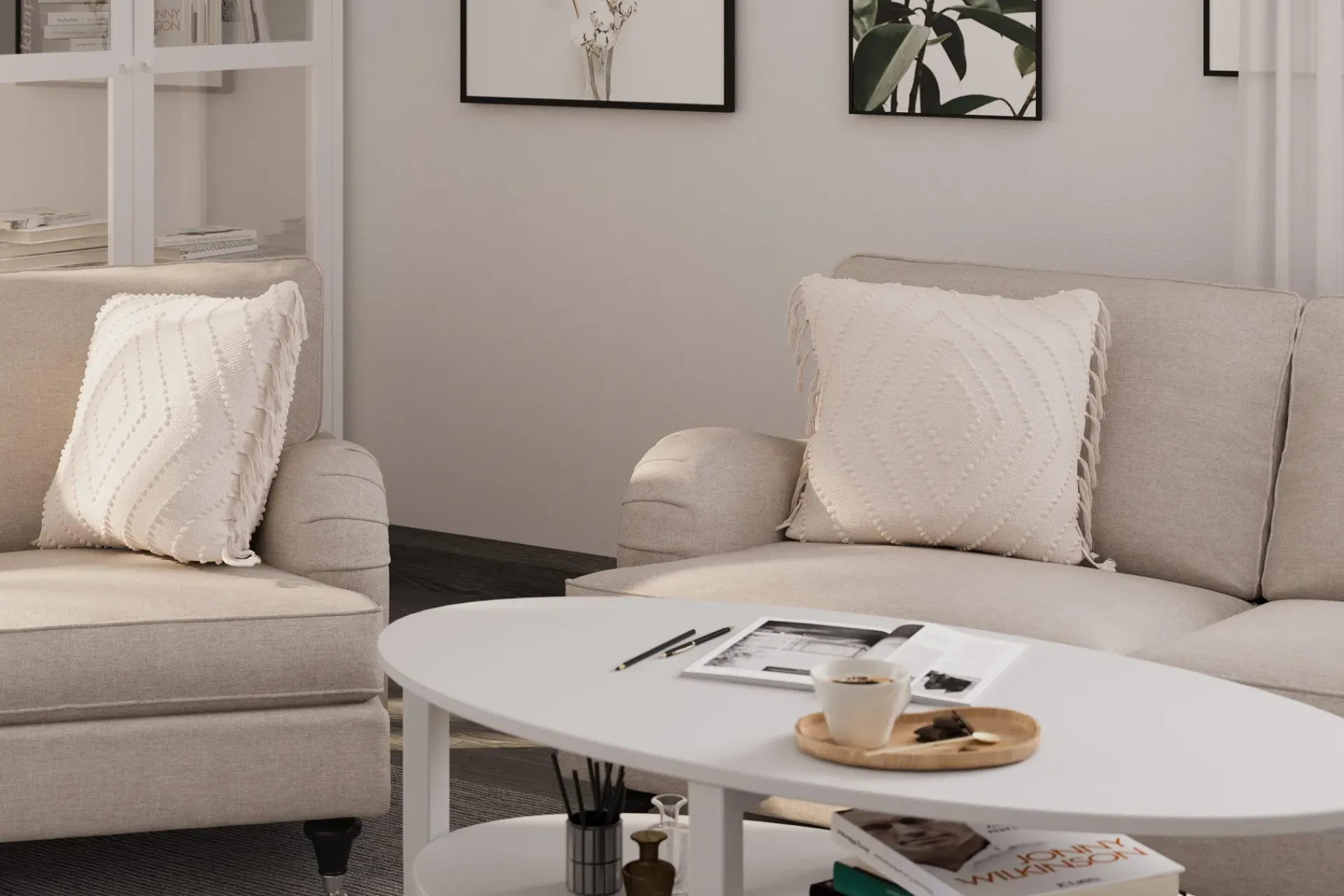 Bloomington 2 Seter Sofa-Howard Classic 2-seters Stoffsofa Beige