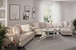 Bloomington 2 Seter Sofa-Howard Classic 2-seters Stoffsofa Beige