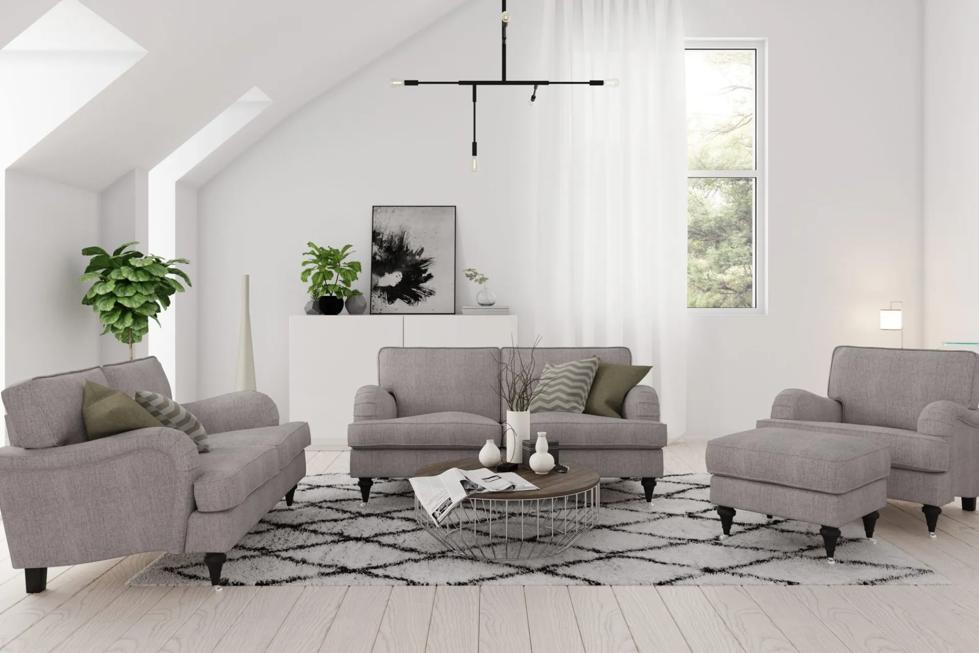 Bloomington 2 Seter Sofa-Howard Classic 2-seters Stoffsofa Beige,Grey