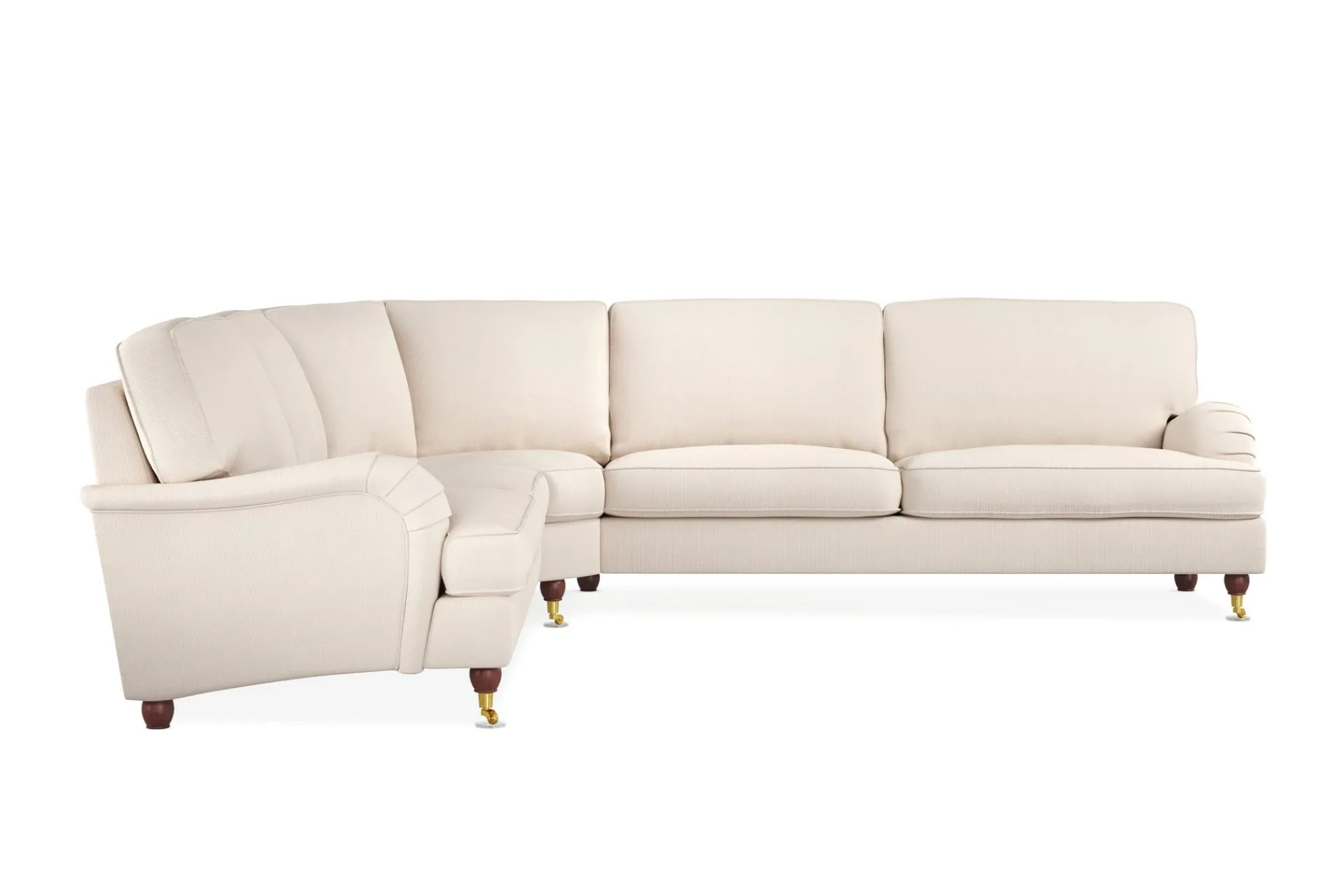 Bloomington Hjørnesofa-Howard Lyx 6-seters Høyrevendt L-formet Hjørnesofa i Manchester Beige