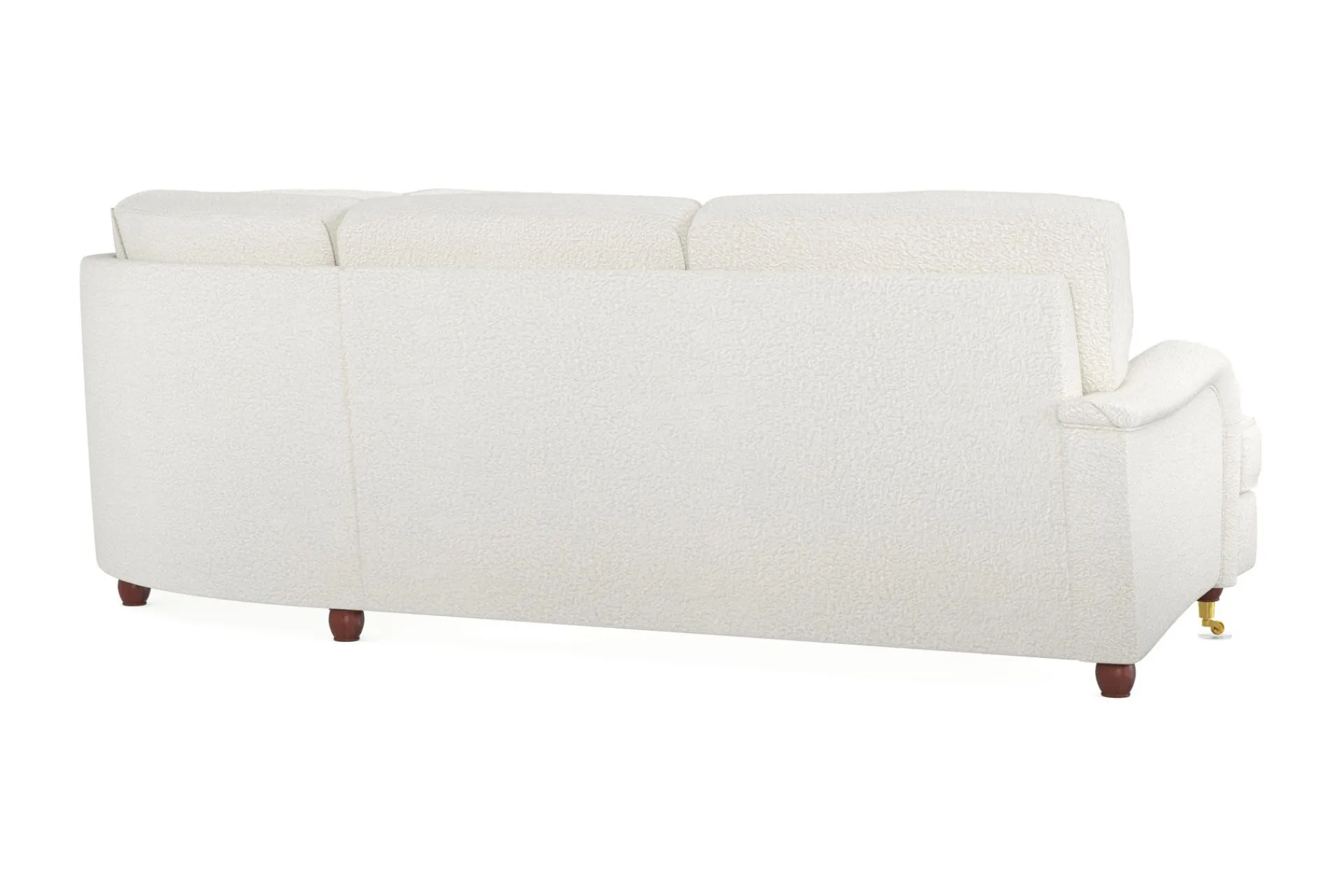 Bloomington Hjørnesofa-Howard Lyx 6-seters Høyrevendt L-formet Hjørnesofa i Bouclé Hvit