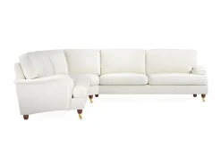Bloomington Hjørnesofa-Howard Lyx 6-seters Høyrevendt L-formet Hjørnesofa i Bouclé Hvit