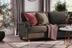 Bloomington Hjørnesofa-Howard Lyx 6-seters Høyrevendt L-formet Hjørnesofa i Manchester Mørkegrå