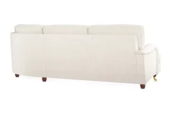Bloomington Hjørnesofa|Velour Sofa & Fløyel Sofa-Howard Lyx 6-seters Høyrevendt L-formet Hjørnesofa i Fløyel Cremehvit