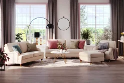 Bloomington 2 Seter Sofa-Howard Lyx 2-seters Manchestersofa Beige
