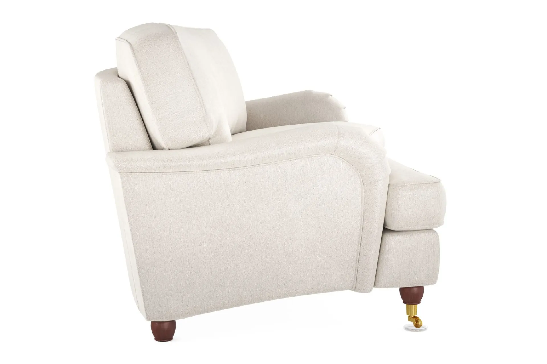 Bloomington Velour Sofa & Fløyel Sofa-Howard Lyx 3-seters Svunget Fløyelssofa Cremehvit