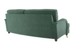 Bloomington Velour Sofa & Fløyel Sofa-Howard Lyx 3-seters Svunget Fløyelssofa Mørkegrønn