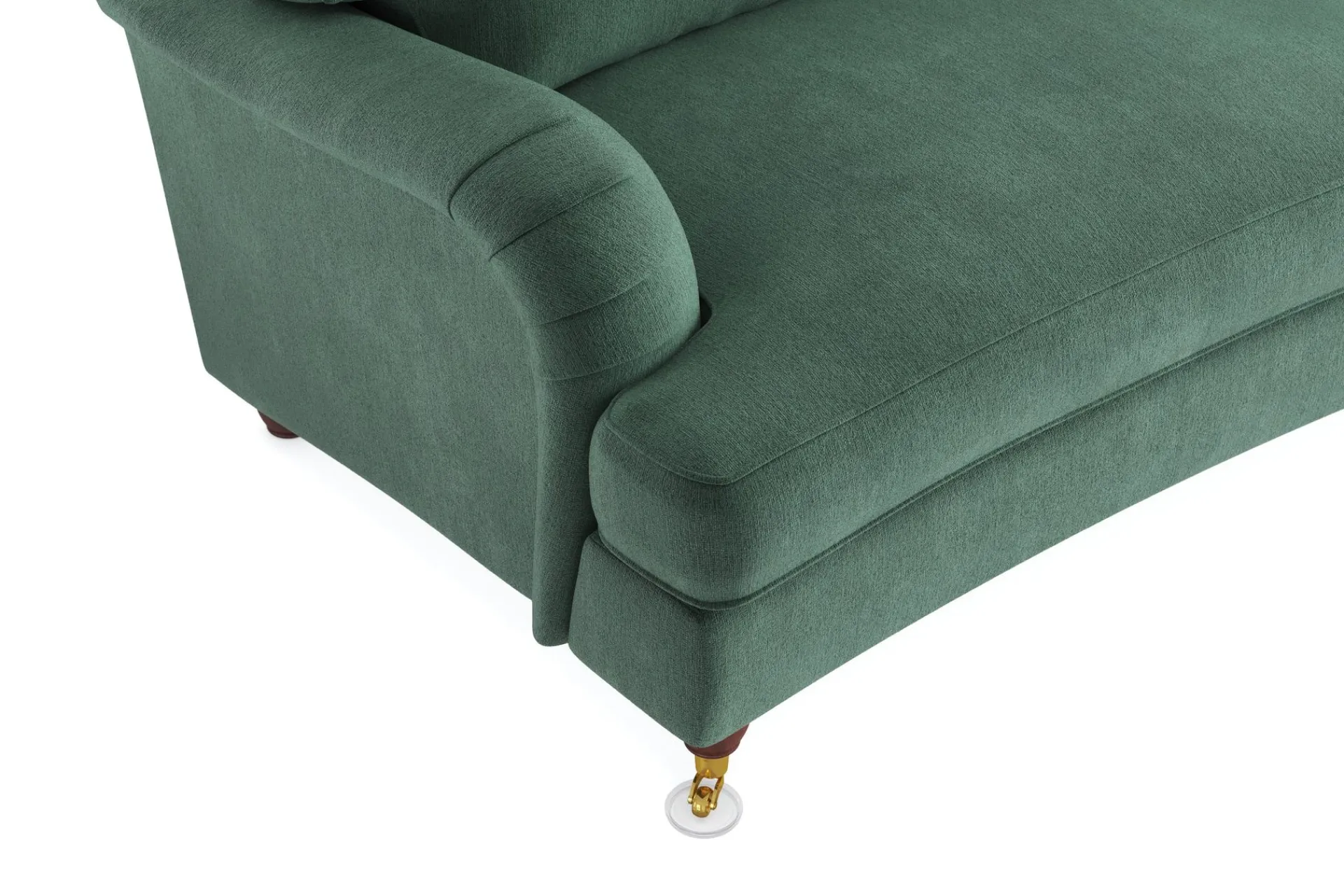 Bloomington Velour Sofa & Fløyel Sofa-Howard Lyx 3-seters Svunget Fløyelssofa Mørkegrønn