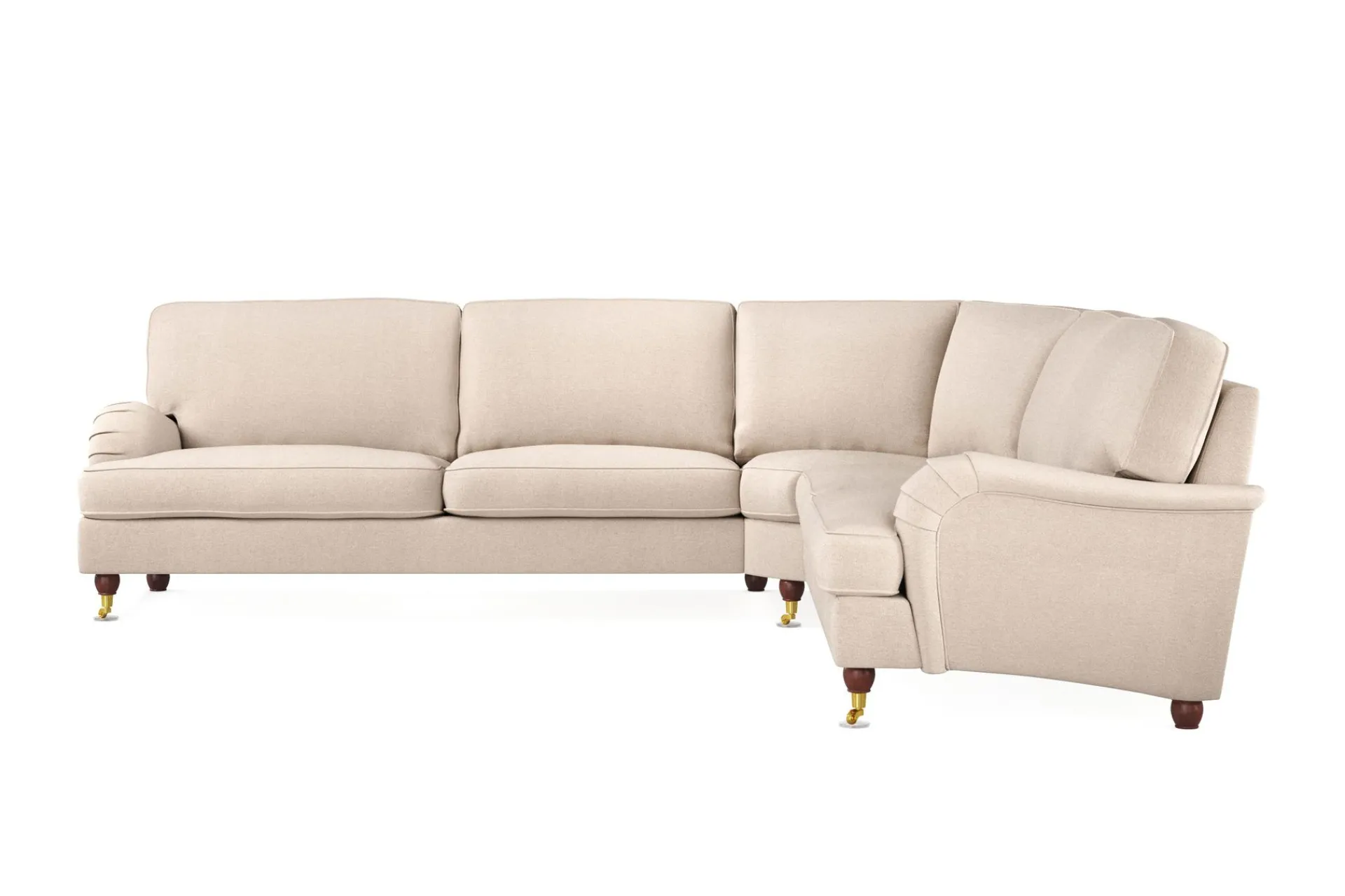 Bloomington Hjørnesofa-Howard Lyx 6-seters Venstrevendt L-formet Hjørnesofa i Stoff Beige