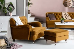 Lenestoler-Howard Riviera Lenestol med Fotskammel Amber