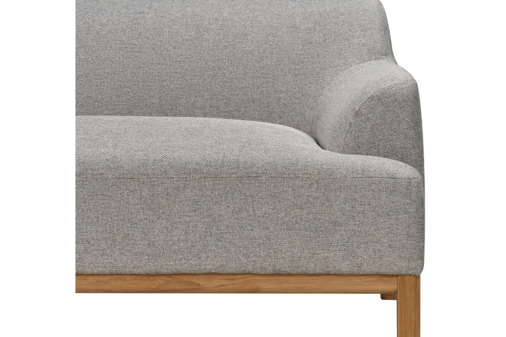 Hjørnesofa-Hörnsoffa Beliani Sosjo Beige, ljust trä, Högervänd Grey||Light colored wood Left-faced Grey,Lysfarget tre