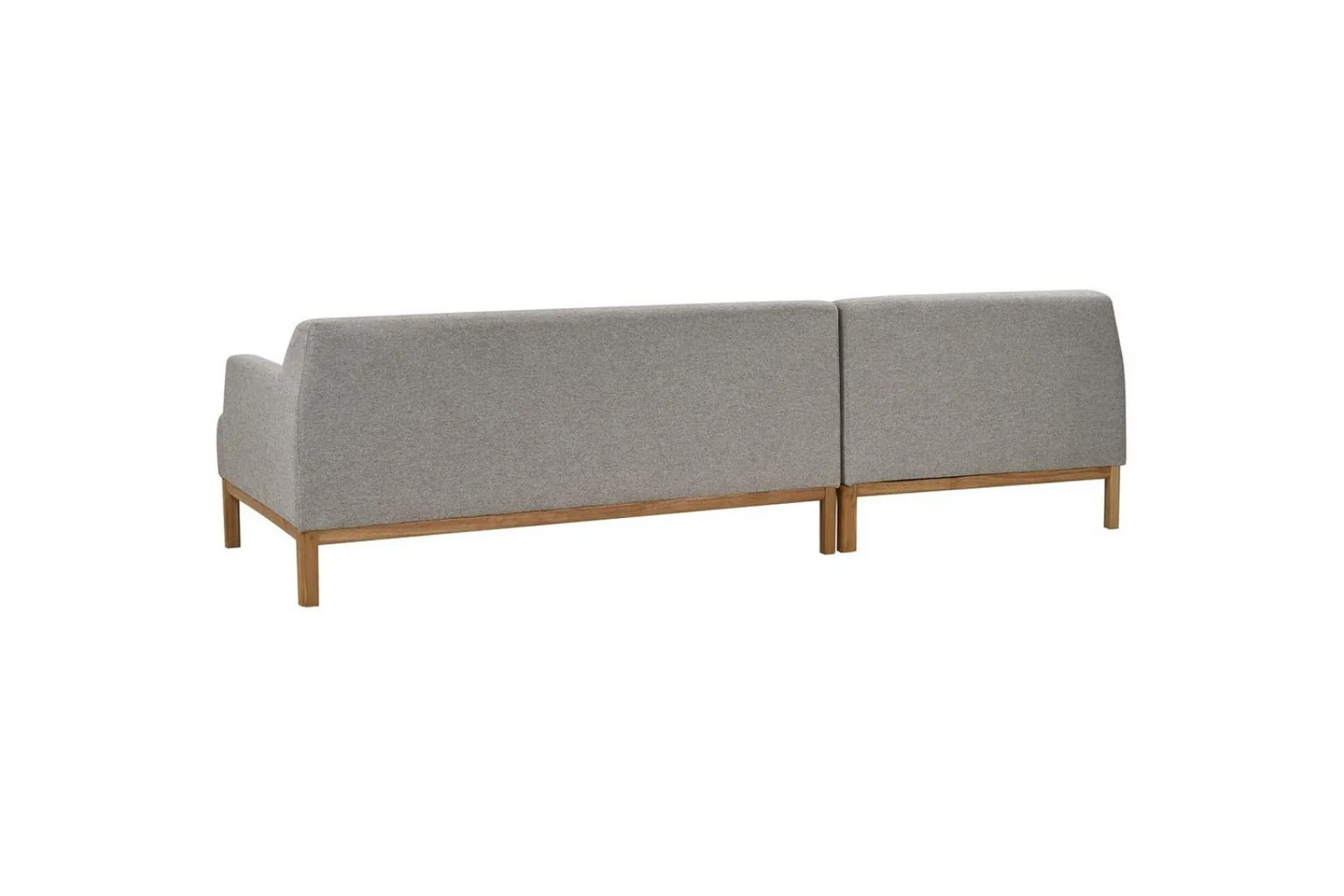 Hjørnesofa-Hörnsoffa Beliani Sosjo Beige, ljust trä, Högervänd Grey||Light colored wood Left-faced Grey,Lysfarget tre