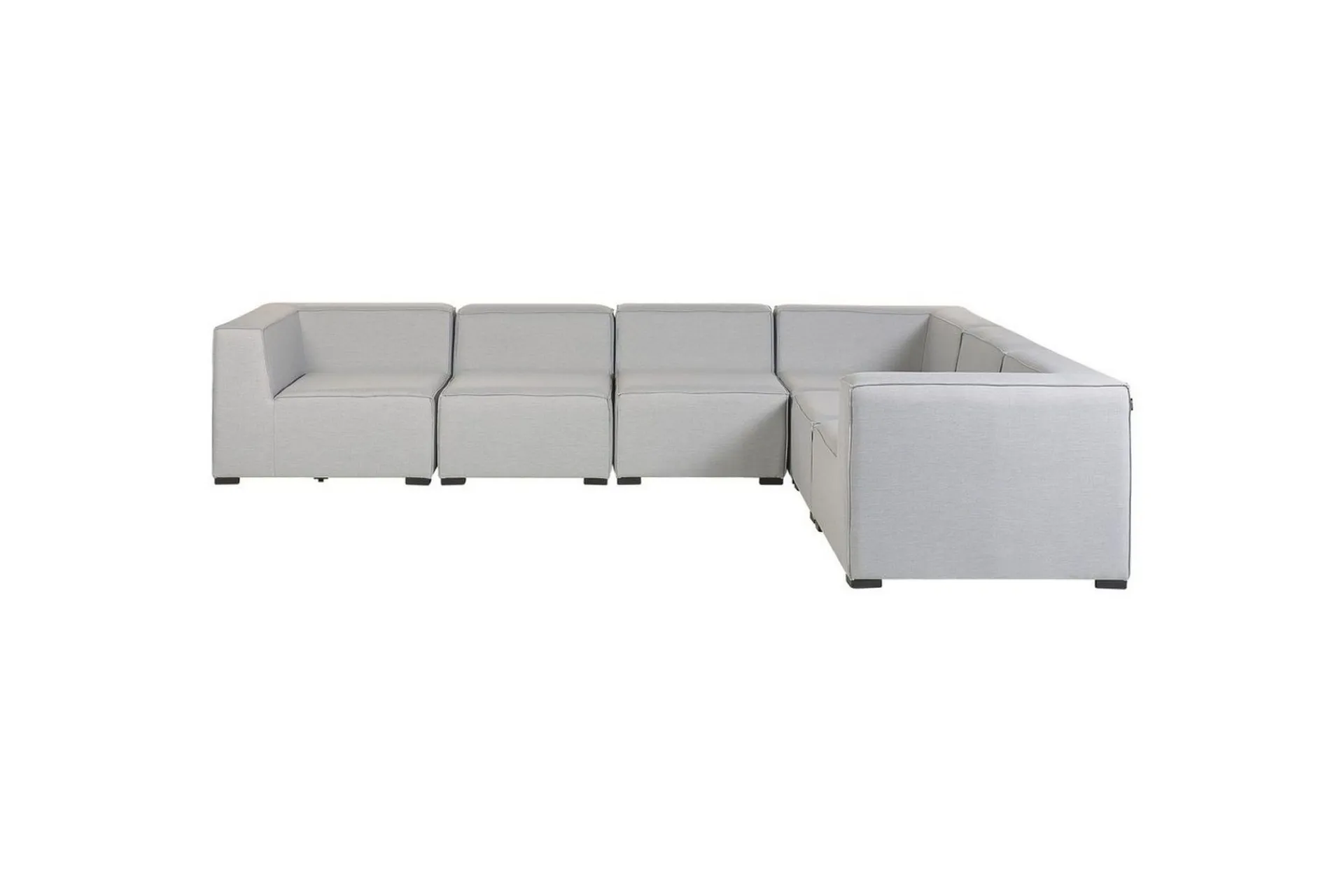 Lounge Sofa|Lounge Sofa-Hörnsoffa med fotpall Beliani Arezzo Beige/svart, Högervänd Grey, Black Right-faced Grey,Svart
