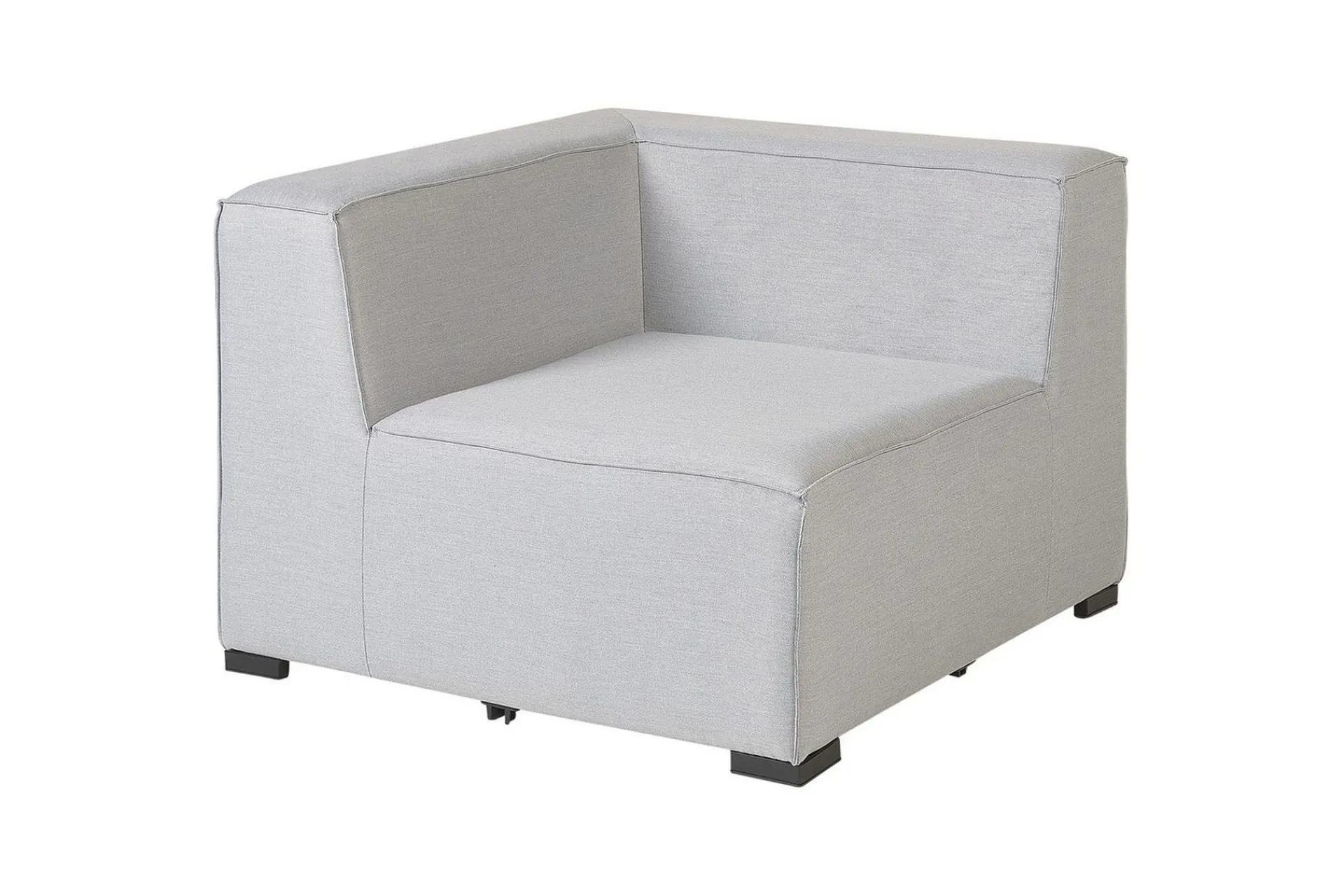 Lounge Sofa|Lounge Sofa-Hörnsoffa med fotpall Beliani Arezzo Beige/svart, Högervänd Grey, Black Right-faced Grey,Svart