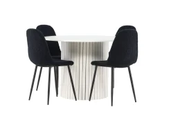 Venture Home Härön Spisegruppe 110 cm Rund med 4 Polar stoler