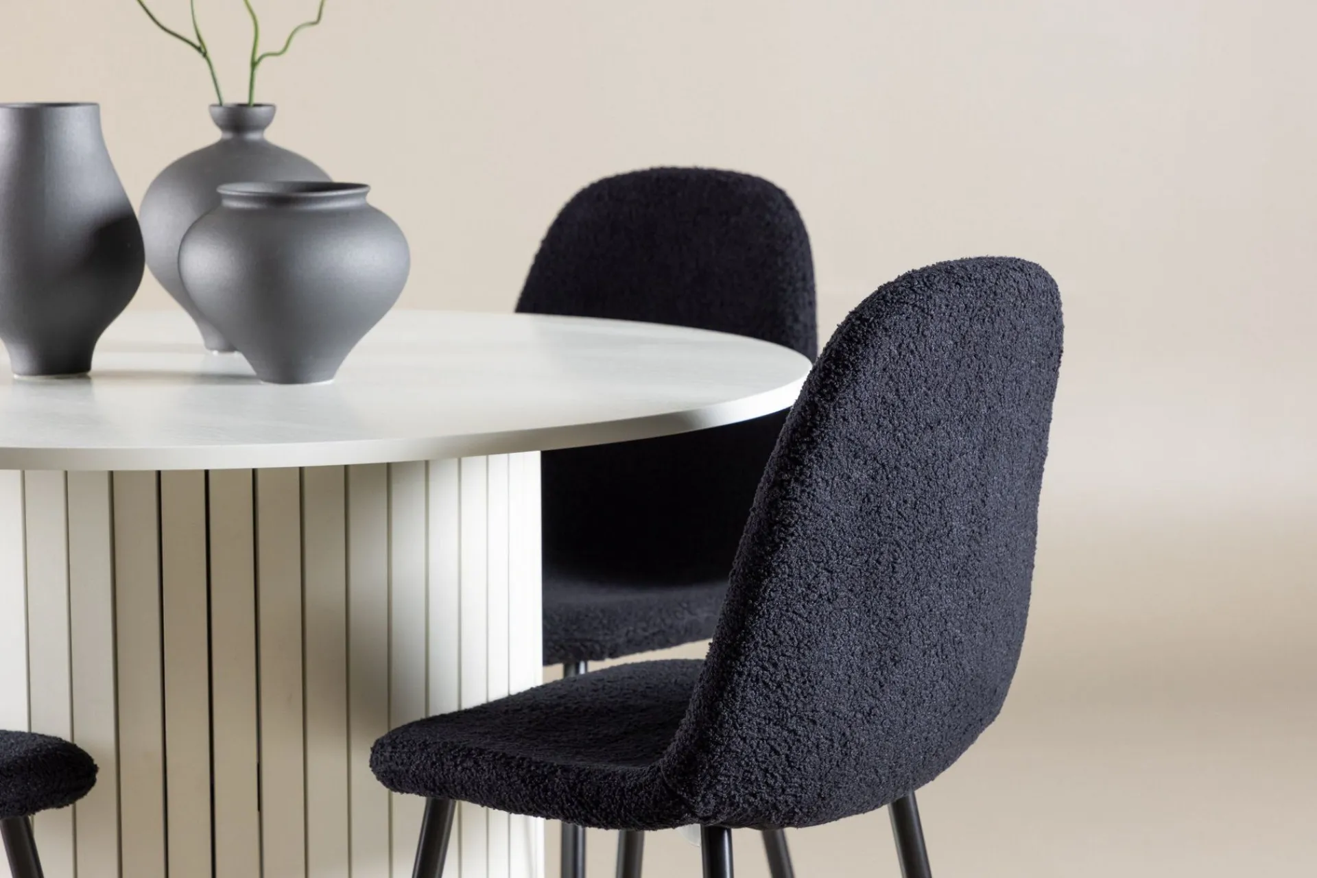 Venture Home Härön Spisegruppe 110 cm Rund med 4 Polar stoler