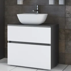 Baderom-Hudnall Servantskap 60x35 cm Hvit,Antracit