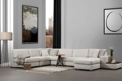 Sofa Med Sjeselong-Huelva Divansofa Beige