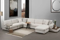 Sofa Med Sjeselong-Huelva Divansofa Beige