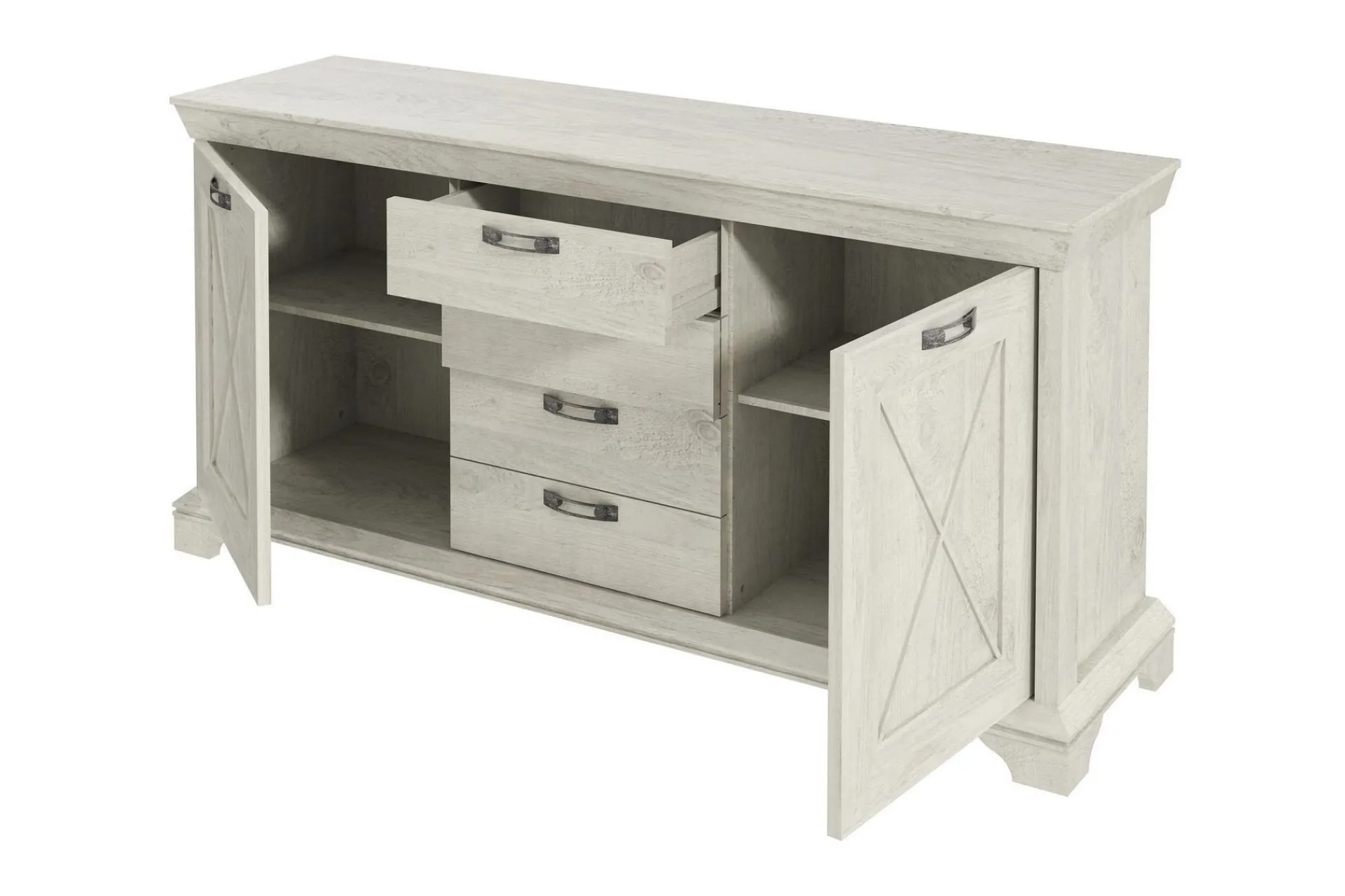 Sideboard & Skjenker-Hurlston Highboard 178 cm Hvit
