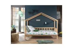 Barneseng & Juniorseng-Husseng med gjerde Dallas 90x200 cm Naturlig Natural