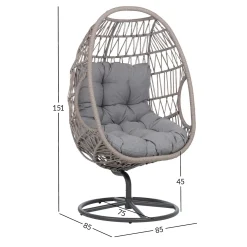 Hvilestol HOME4YOU Cassia Swivel 85x85x151 cm