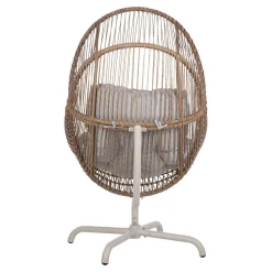 Utelenestoler|Loungemøbler Salg-Hvilestol HOME4YOU Dorian swivel 89x95x154 cm Lysebrun