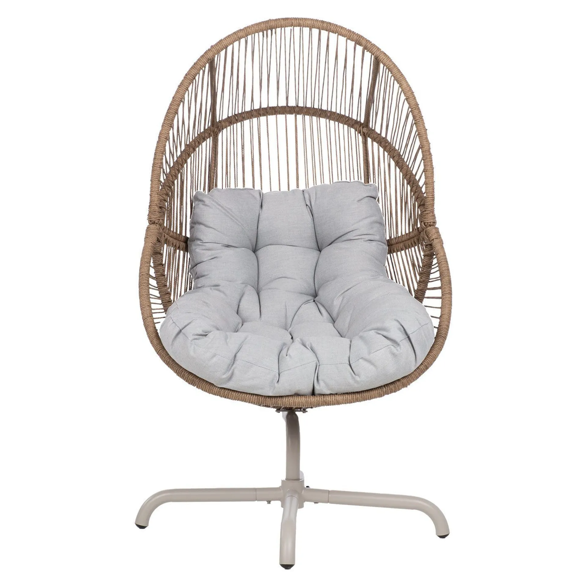 Utelenestoler|Loungemøbler Salg-Hvilestol HOME4YOU Dorian swivel 89x95x154 cm Lysebrun