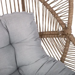 Utelenestoler|Loungemøbler Salg-Hvilestol HOME4YOU Dorian swivel 89x95x154 cm Lysebrun